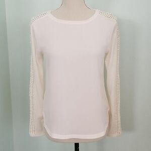 Ann Taylor Loft Crocheted  long sleeve Top, SP